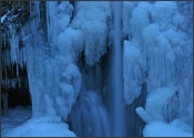 Frozen Elakala Falls in Blackwater Falls State Park